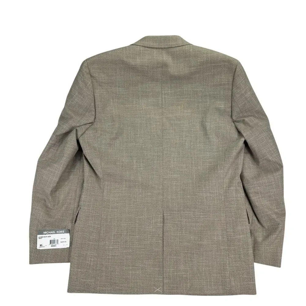 Michael Kors Mens Kent Classic Fit Stretch Sport Coat Tan 38R